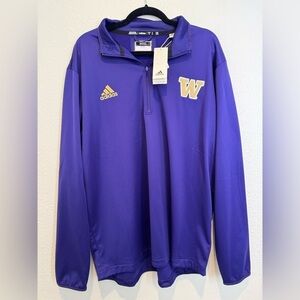 Adidas University of Washington Huskies 1/4 Zip Long Sleeve